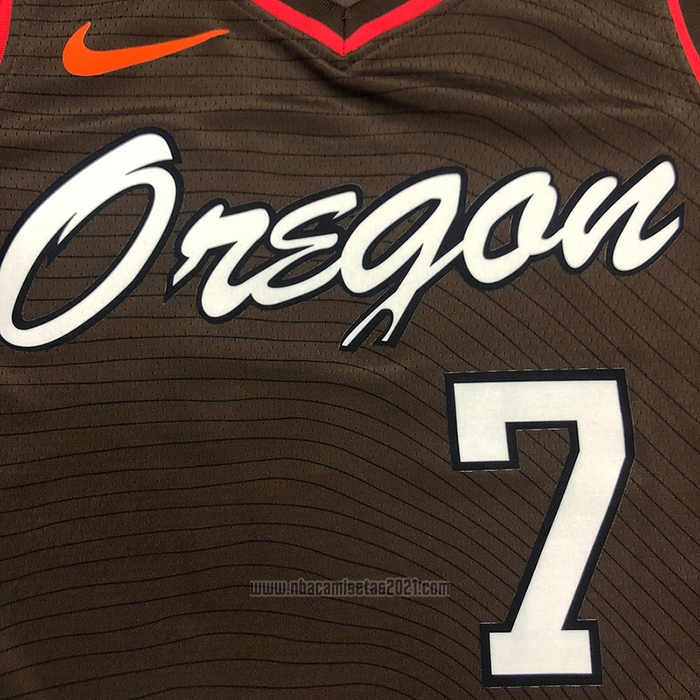 Camiseta Portland Trail Blazers Brandon Roy #7 Ciudad 2020-21 Marron